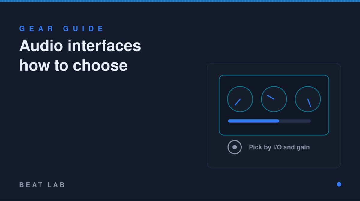 How to choose an audio interface