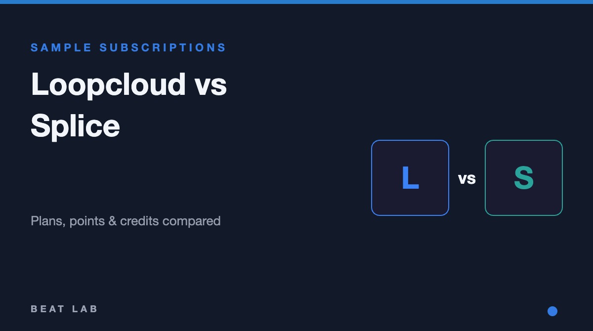 Loopcloud vs Splice徹底比較｜料金・ポイント制・解約後の違い
