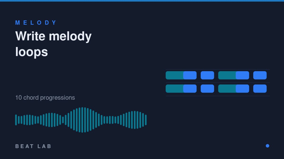 Melody loops and chord progressions