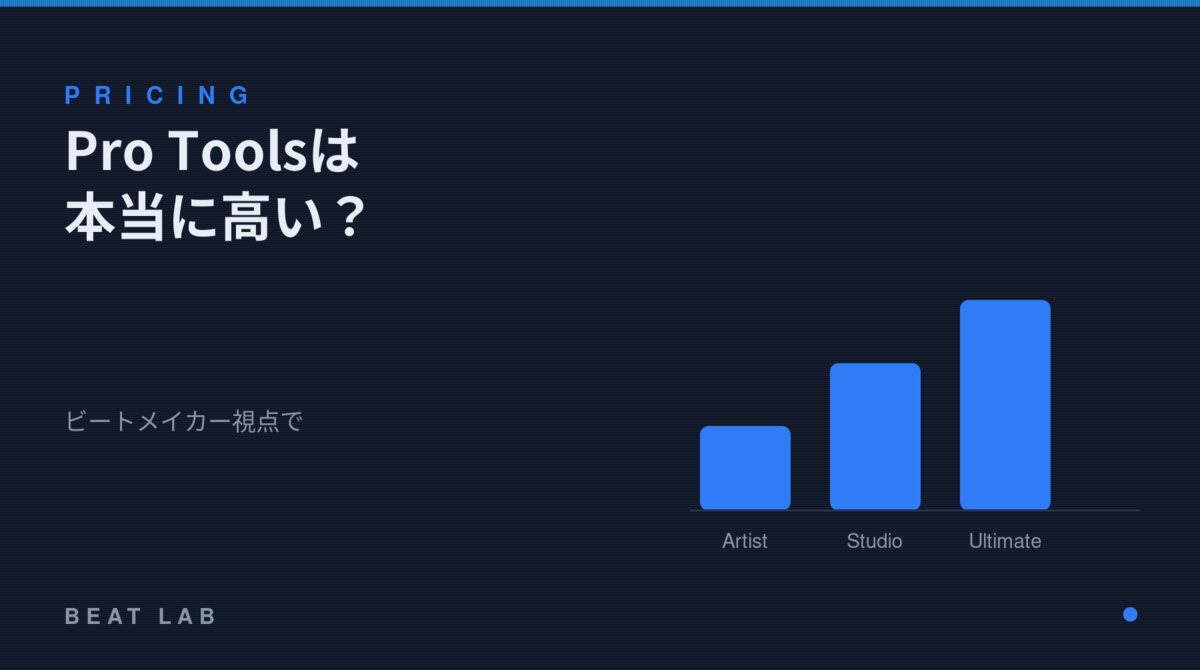 Pro Toolsの料金プラン比較の図