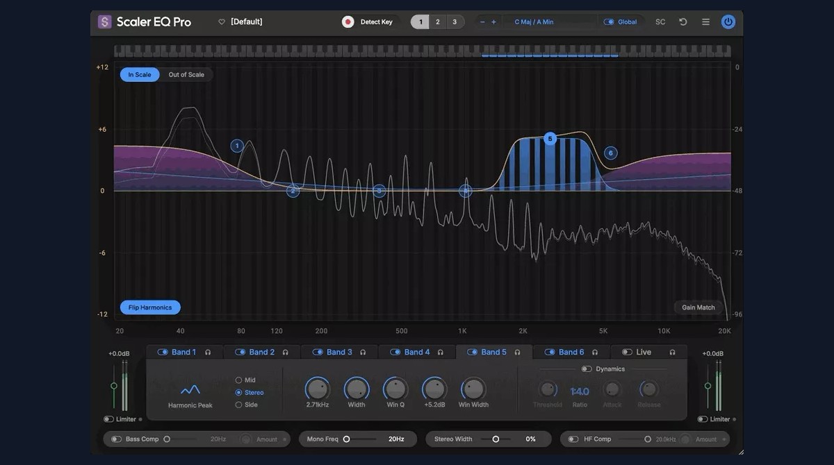 Scaler EQ Proレビュー｜キー連動EQにMIDIで弾けるLive Mode