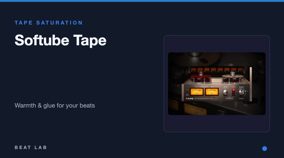 Softube Tape レビュー｜ビートに太さと暖かさを足すテープエミュ